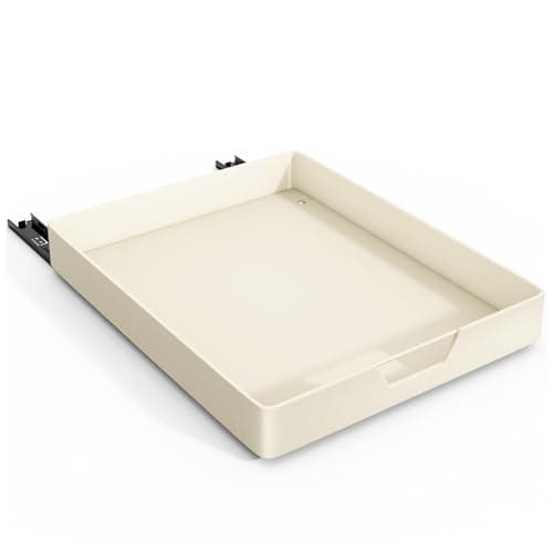 Adhesive Cabinet Organizer for Kitchen and Bathroom - Cream White, 13.8 W x 21 D