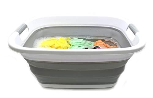 Sammart 2-Pack 31L Collapsible Laundry Basket - Pop-Up Storage - Water Capacity 23L (2, Grey)