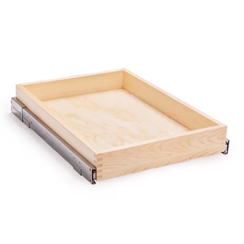 20" W x 21" D Soft Close Wood Drawer Organizer, Finished Bottom and Sides