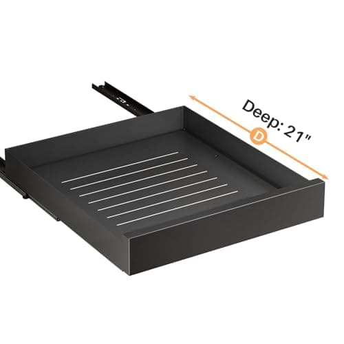 21 Deep Slide-Out Cabinet Organizer with Adhesive Nano Film for Kitchen and Bathroom Storage