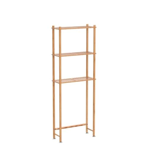 AmazerBath 3-Tier Bamboo Over the Toilet Organizer Rack, Space Saver for Bathroom & Laundry