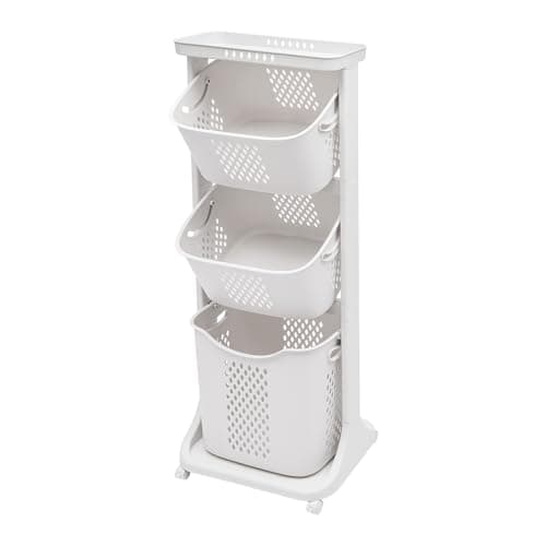 3-Tier Rolling Laundry Sorter with Wheels