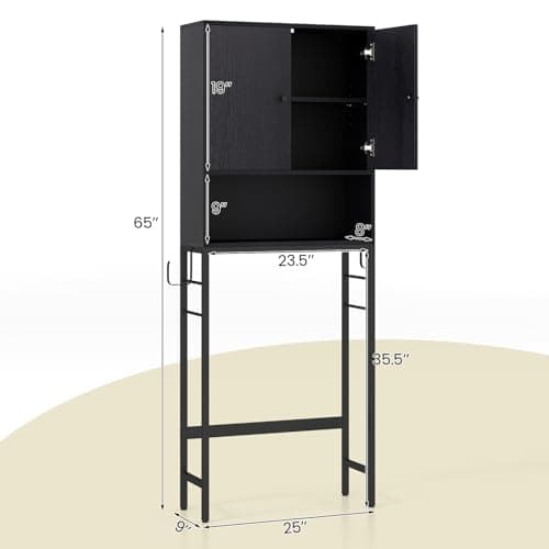 Giantex Anti-Tip Over Toilet Storage Cabinet - Bathroom Organizer