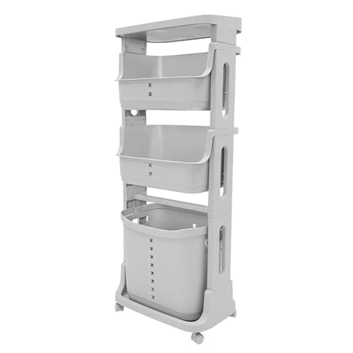 3-Tier Laundry Sorter & Organizer Cart with 4 Wheels