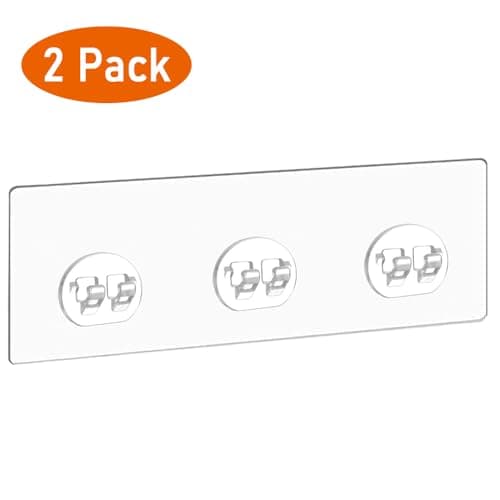 Heavy-Duty Adhesive Corner Shower Caddy Hooks, No Drilling Wall Mount Strips for Bath Organizer