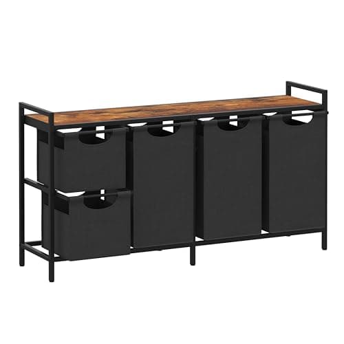 JLH003SR 4-Section Laundry Hamper with Shelf 195.1L