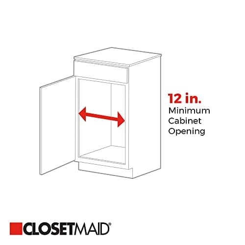 ClosetMaid Heavy Duty 11 in. Pull Out Cabinet Organizer, White Kitchen & Bathroom Shelves Drawer