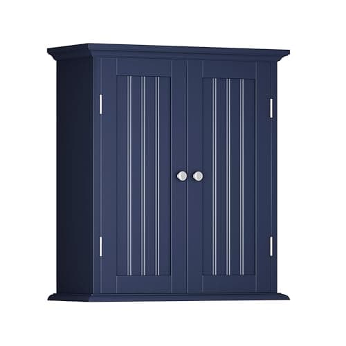 ChooChoo Toilet Wall Cabinet, Space-Saving Medicine Cabinet with 2 Doors & Shelves