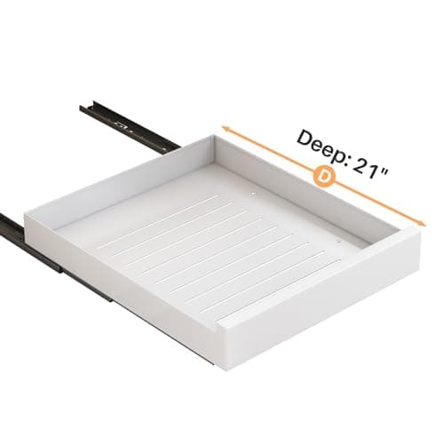 21 Deep Slide-Out Cabinet Organizer with Adhesive Nano Film for Kitchen and Bathroom Storage