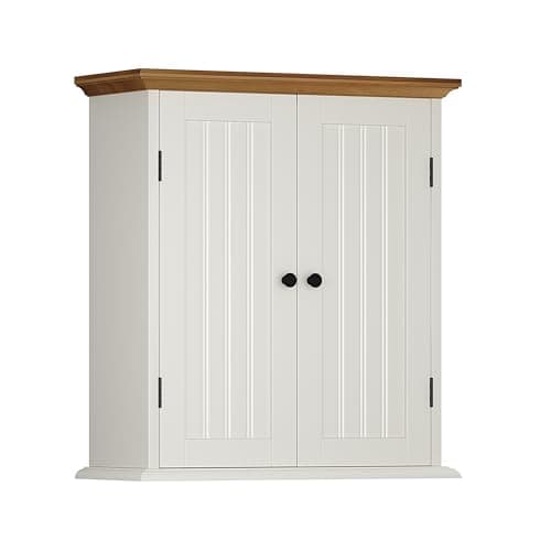 ChooChoo Toilet Wall Cabinet, Space-Saving Medicine Cabinet with 2 Doors & Shelves