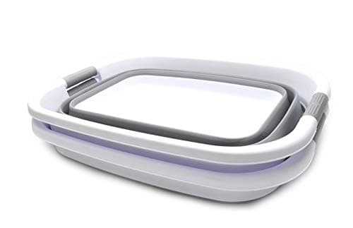 Sammart 2-Pack 31L Collapsible Laundry Basket - Pop-Up Storage - Water Capacity 23L (2, Grey)