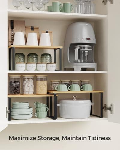 SONGMICS Expandable Kitchen Cabinet Organizer, UKCS014B01
