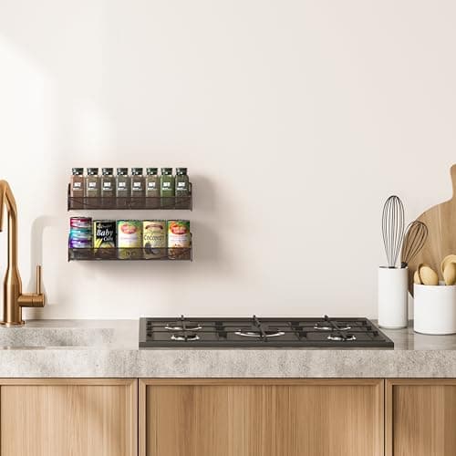 Deco Brothers Bronze Wall Mount Spice Rack, Set of 2