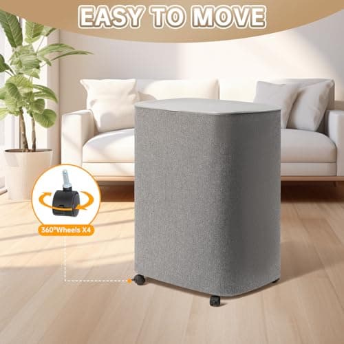 THEVryndlyx Grey 50L Laundry Hamper with Removable Bags