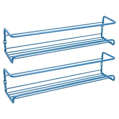 Snailhouse Green Wall Mount Spice Rack Organizer 2 Pack Cabinet Door Storage