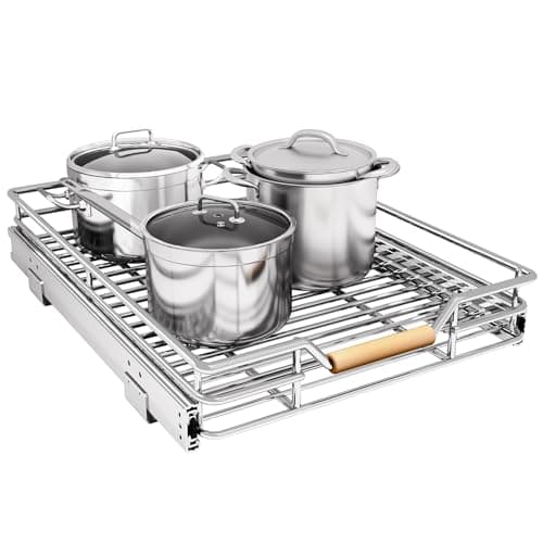 Heavy Duty Roll Out Cabinet Organizer for Kitchen Pots and Pans