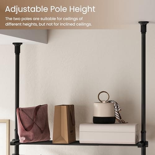 Adjustable 4-Tier Over Toilet Bathroom Organizer Rack in Metal Black