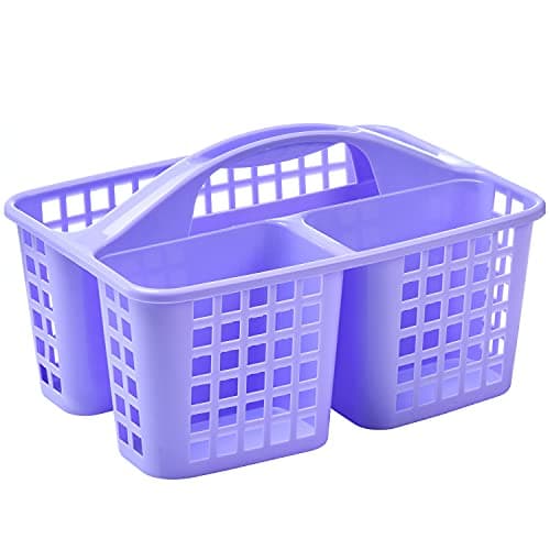 ALINK Black Plastic Shower Storage Caddy with Compartments