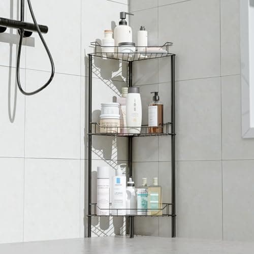 3-Tier Rustproof Black Bathroom Shower Caddy