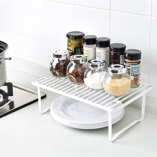 Amazon Basics Stackable Metal Kitchen Shelves - White
