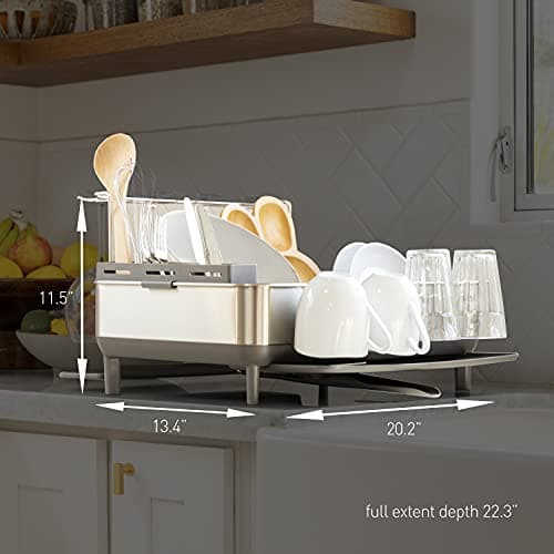 Simplehuman Fingerprint-Proof Grey Dish Drying Rack