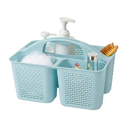 UUJOLY Black Portable Shower Caddy with Compartments for Bathroom and Kitchen