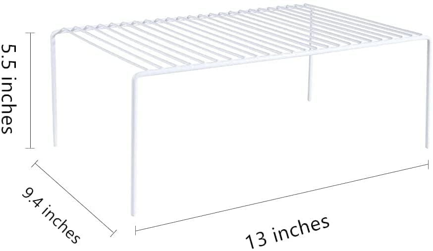 Rustproof Metal Wire Cabinet Organizer, Set of 2, Medium (13 x 9.4 inch) for Kitchen & Pantry Storage