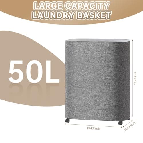 THEVryndlyx Grey 50L Laundry Hamper with Removable Bags
