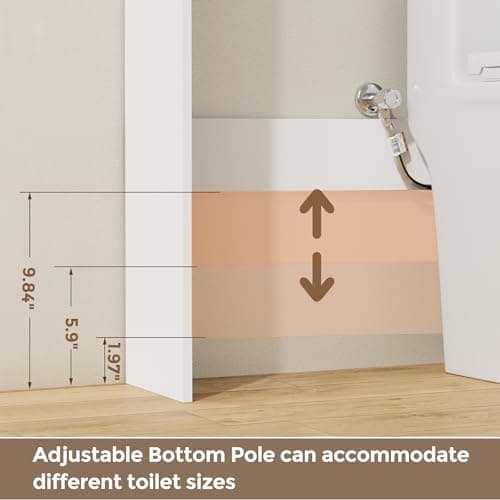 Toilet Storage Cabinet with Barn Doors and Toilet Paper Holder Stand, FreeStanding Shelf Space Saver for Bathroom, White