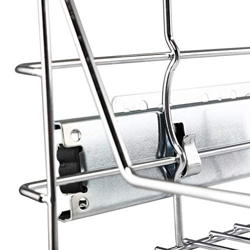 Telescopic Kitchen Drawer with Removable Shelf and Stainless Steel Rail