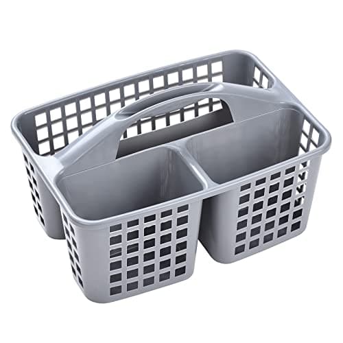 ALINK Black Plastic Shower Storage Caddy with Compartments