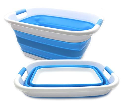 Sammart 2-Pack 31L Collapsible Laundry Basket - Pop-Up Storage - Water Capacity 23L (2, Grey)