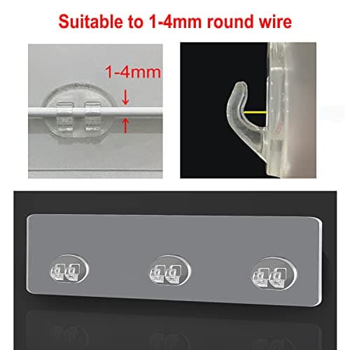 Heavy-Duty Adhesive Corner Shower Caddy Hooks, No Drilling Wall Mount Strips for Bath Organizer