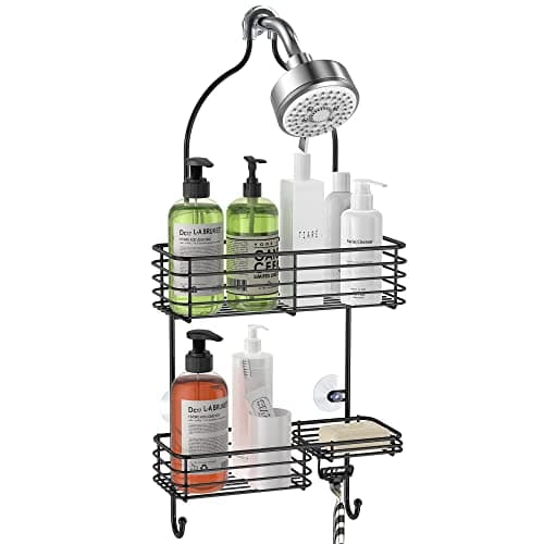 SMARTAKE Rustproof Shower Head Caddy, SUS201 Stainless Steel Over the Shower Organizer, Silver