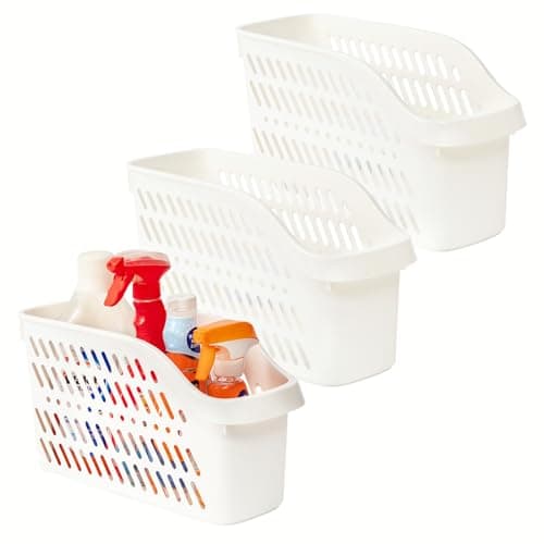 3 Pack Under Sink Organizer with Wheels for Kitchen & Bathroom Storage