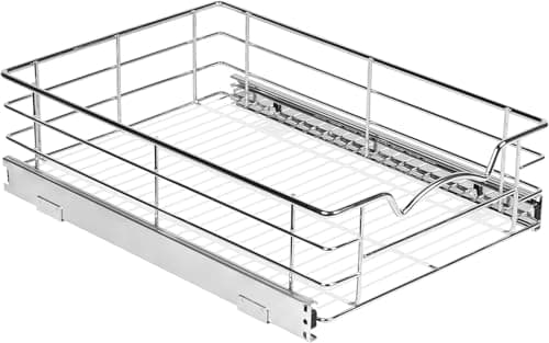 HOLDN' STORAGE Heavy-Duty Pantry Cabinet Organizer - Lifetime Warranty, 14" x 21" x 5" Anti-RustChrome