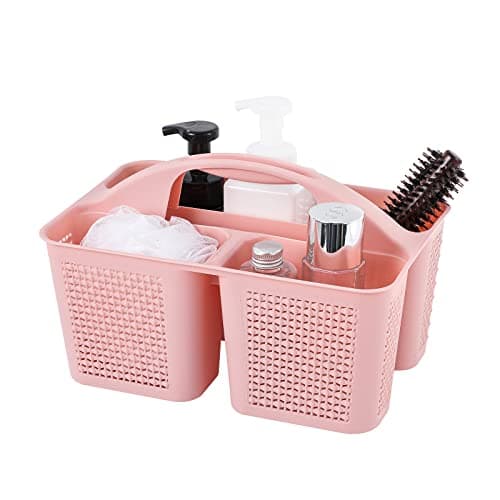 UUJOLY Black Portable Shower Caddy with Compartments for Bathroom and Kitchen