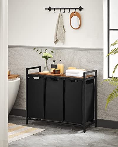 Laundry Sorter with Removable Bags and Shelf for Busy Homeowners