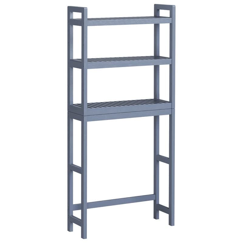 SONGMICS Cloud White 4-Tier Over Toilet Organizer 10.2x24.8x72.8 Inches