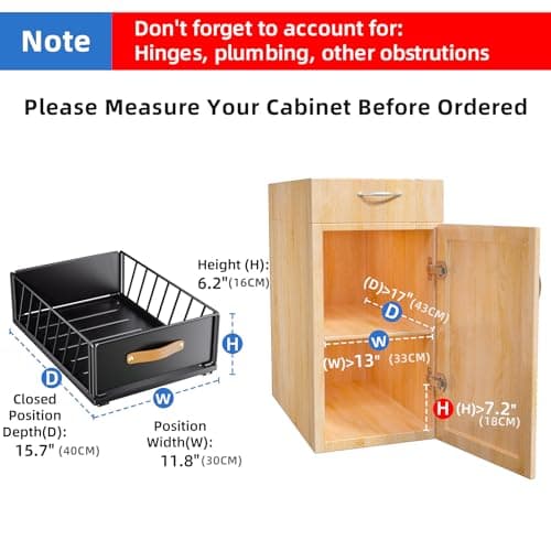 1PC Pull Out Cabinet Organizer Combo Fixed With Adhesive Nano Film