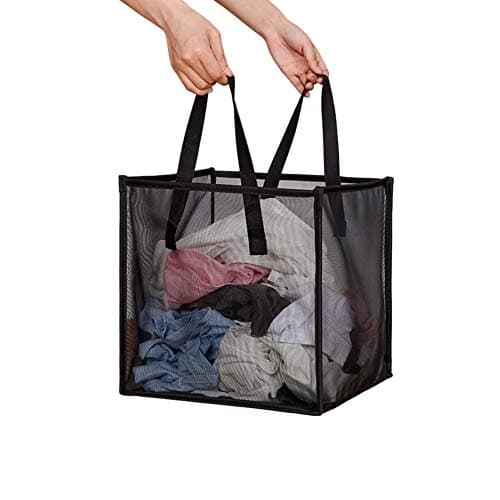 HONOMA Black Foldable Laundry Bag for Travel and Storage