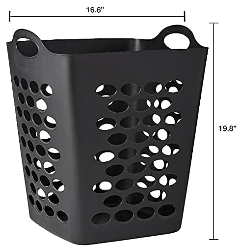 3 Packs of Mainstays Flexible Black Laundry Hamper, 20" Basket