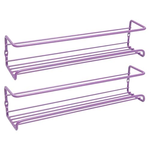 Snailhouse Green Wall Mount Spice Rack Organizer 2 Pack Cabinet Door Storage