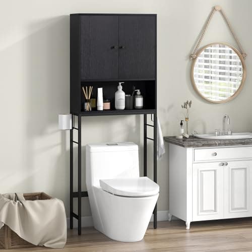 Giantex Anti-Tip Over Toilet Storage Cabinet - Bathroom Organizer