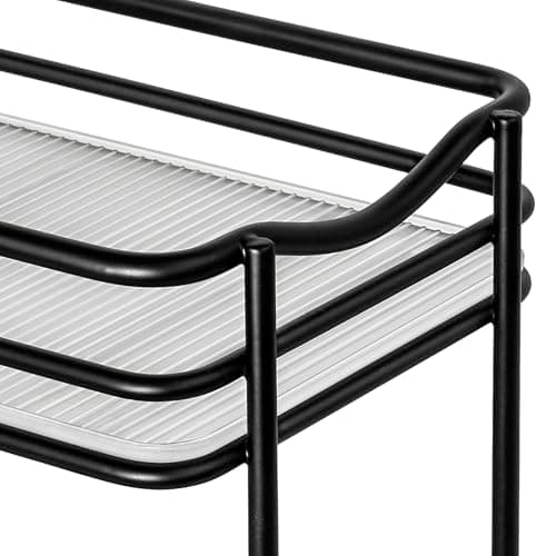 LYNK PROFESSIONAL Slide Out Spice Rack - Black, 4-1/4" Wide, 2 Tier