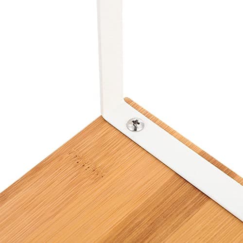 NEX Bamboo Kitchen Organizing Shelf, Set of 4, White & Natural