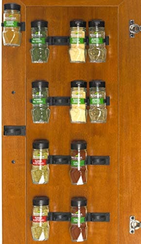 Simple Houseware 20-Spice Gripper Organizer, 4 Strips, Black