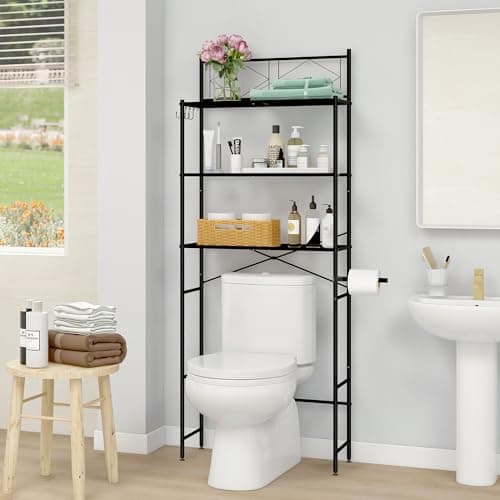 MallBoo White Over-The-Toilet 3-Tier Storage Rack