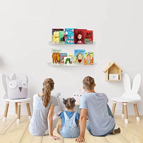 Urban Deco 3 Pack 15" Clear Acrylic Spice Rack, Wall Mount Organizer
