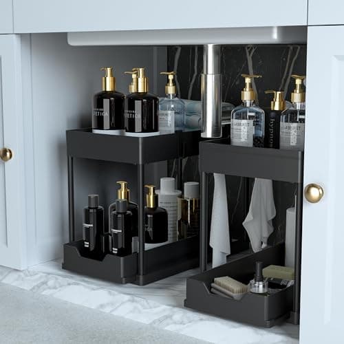 Under Sink 2-Tier Organizer - Pull Out Kitchen & Bathroom Storage